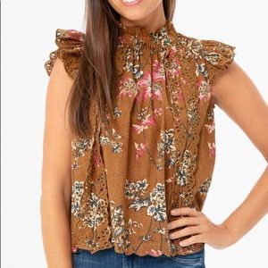 Sea NY Thea flutter sleeve top 🌼